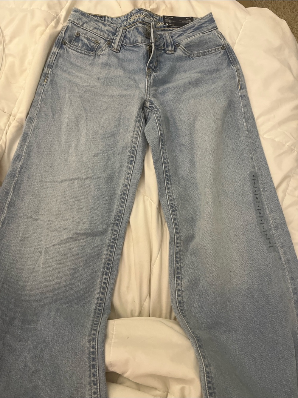 Lowest-rise American Eagle Outfitters Light Wash Jeans